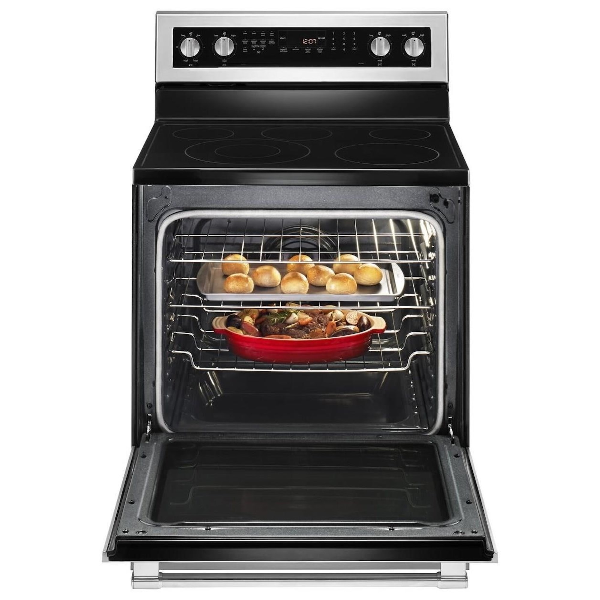 Maytag MER8800FZ 30Inch Wide Electric Range With True Convection And Power Preheat 6.4 Cu. Ft